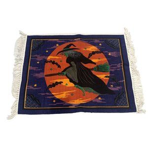 Vintage Hayim Company 1997 Halloween Wicked Witch Fringed Mat 22x34